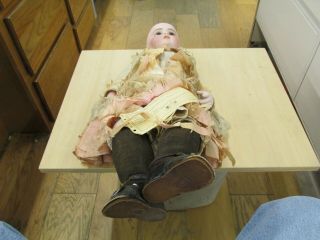 Vintage Bru Jne 9 French 25 Or 26 Inch Bisque Head Doll 1866 - 1899
