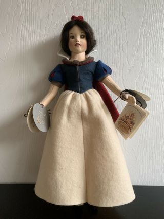 Signed Vintage R John Wright Disney’s Snow White 16 " Doll 1553/2500 Hand Painted
