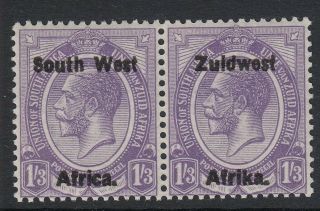 South West Africa 1923 - 26 1/3 Pale Violet Sg 23 - Mnh