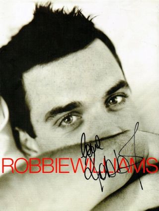 Robbie Williams Somebody Someday Music Hand Signed Book Authentic,