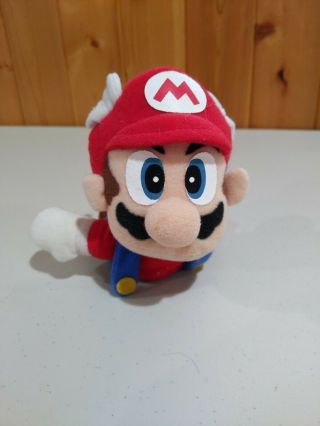 Vtg Mario Bros Bd&a Winged Flying Mario Bean Bag Plush Stuffed Figure
