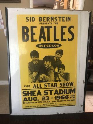 Poster Sid Bernstein Present The Beatles At Shea Stadium August 23 1966