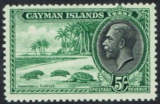 Cayman Islands 1935 Kgv Turtles 5/ -