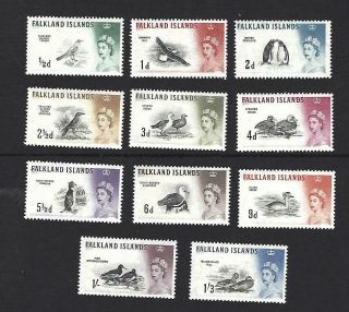 Falkland Islands 1960 Qeii,  11 Different 