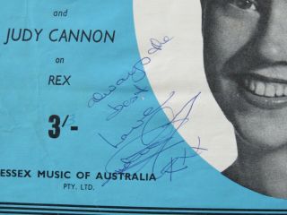 JUDY CANNON If She Could Come To You 1960 Sheet Music HAND SIGNED 2