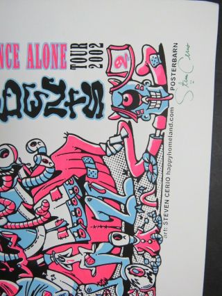 the RESIDENTS CONCERT POSTER art by Steve Cerio signed Artists proof Warsaw Bkly 2