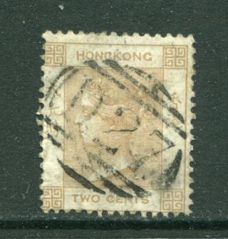 Old China Hong Kong Qv 2c Stamp With Amoy D27 Killer Chop Treaty Port Pmk