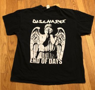 Vtg Discharge End Of Days Tour T Shirt Hardcore Punk Cro Mags Rare Xl