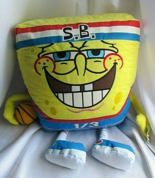 Nanco Basketball Player Spongebob Large Plush Carnival Toy 2004 18 " W/tag 2004