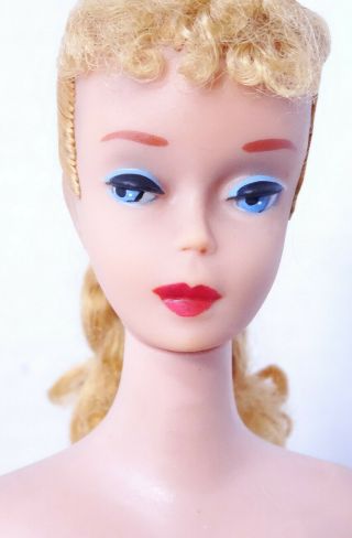 Gorgeous Vintage 4 Blonde Ponytail Barbie Doll