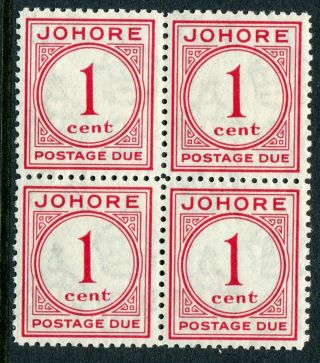 Malaysia (johore) Postage Due 1938 1c Sg D.  1 B4 Unmounted (cat.  £88)
