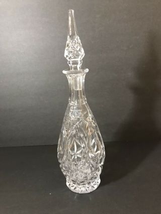 Vintage Princess House 15.  5” Crystal Decanter With Stopper