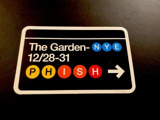 Phish Msg Nyc Nye Run 2018 Sticker Official Limited Edition At Show