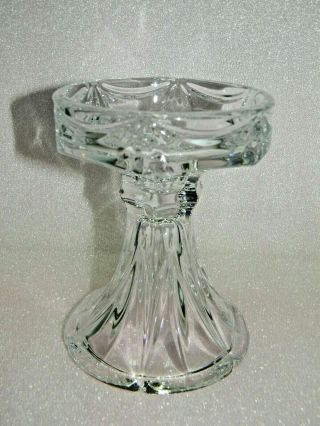 Marquis By Waterford Crystal " Unity " Pillar Candle Holder 5.  25 " H Signed Germany