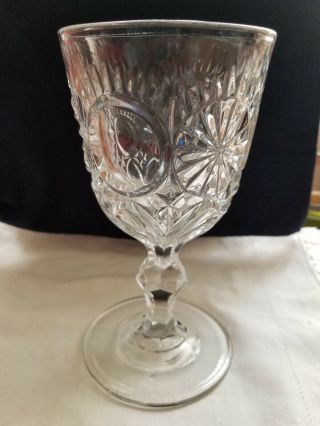 Eapg Boston And Sandwich Glass 1850s Star And Punty Aka Chilson Pattern Goblet
