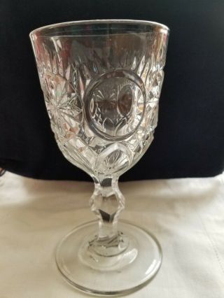 EAPG Boston and Sandwich Glass 1850s Star and Punty aka Chilson Pattern Goblet 2