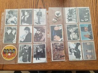 Rare Beatles Trading Cards And Vintage Badges/buttons -