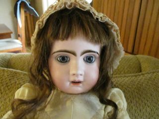 27 " Tete Jumeau Doll Marked Head,  Body & Shoes