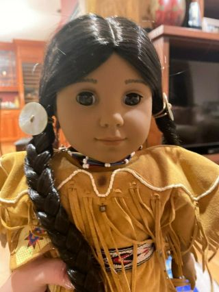 KAYA Native American Indian American Girl Doll set.  Includes teepee,  horses 4