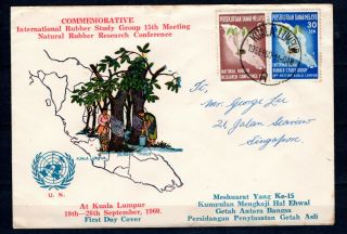 Malaya 19/09/1960 Malaysia Rubber Study Fdc First Day Cover