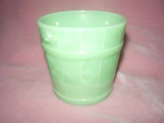 Martha Stewart By Mail Jadeite Green Milk Glass Votive Bucket Candle Holder