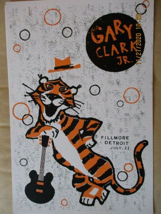 Gary Clark Jr.  Unsigned Fillmore Detroit Vip Rare Show Poster 1/2