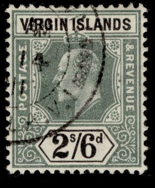 British Virgin Islands Edvii Sg61,  2s 6d Green & Black,  Fine.  Cat £55.