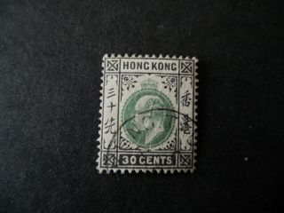 Hong Kong - China Sgz1063 1903 30c With 