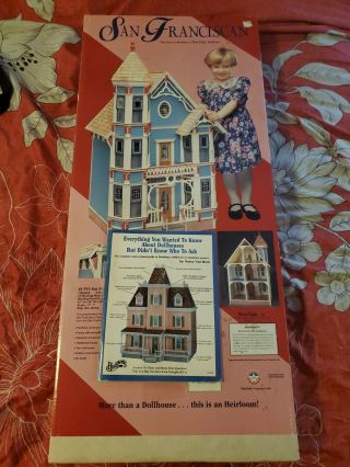 Nos Vintage Dura - Craft San Franciscan Mansion In Miniature Dollhouse 1994