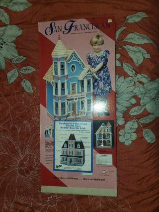 NOS Vintage Dura - Craft San Franciscan Mansion in Miniature Dollhouse 1994 2