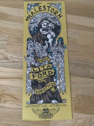 Halestorm Lita Ford Dorothy Silkscreen Poster By David Paul Seymour @ Gas Monkey