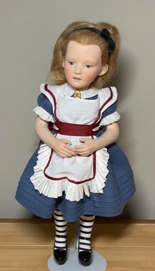 Alice In Wonderland All Felt Doll By R John Wright,  Mib