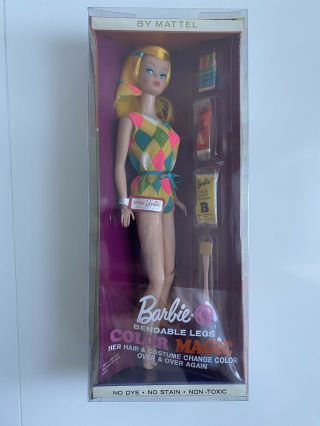 Very Rare Vintage Colour Magic Barbie 2nd Issue 1967 Cardboard Box Nrfb