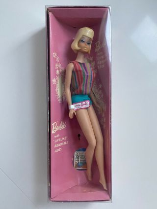 Vintage Barbie American Girl 1965 Lemon Blonde / Yellow Lips Nrfb