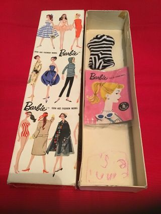 Rare Vintage Stock No 850 Blonde “tm” Box 1,  2,  Or 3 Ponytail Barbie