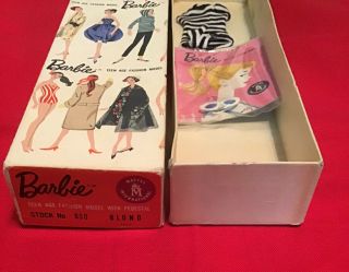 RARE Vintage STOCK No 850 Blonde “TM” BOX 1,  2,  or 3 Ponytail Barbie 2