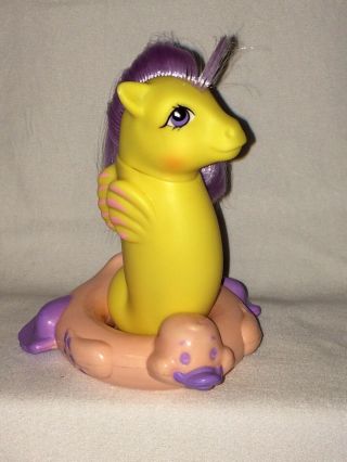 Vtg 1984 G1 My Little Pony Baby Sea Star Yellow Seahorse & Ducky Float Fast Ship