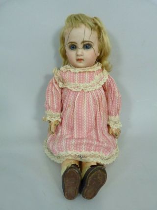 Antique 14 Inch Jumeau Bebe For Restoration - Clothes Wig And Shoes