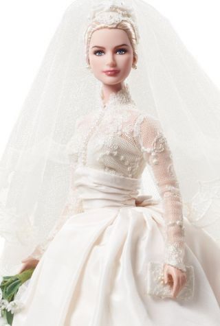 American Actress Silkstone Princess Grace Kelly Of Monaco Bride Barbie Doll