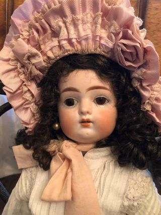 Antique Doll French Bebe Gaultier Fg Almond Eyes 20 Inch Hairline Damage