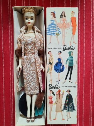 Vintage Barbie Ponytail 3 Blonde Stand & Accessories 2