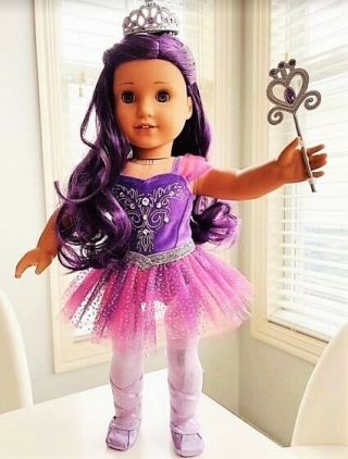 American Girl Doll,  Sugar Plum Fairy Nutcracker Ballet Outfit Purple Hair 86