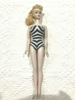 Gorgeous Vintage 3 Blonde Ponytail Barbie Doll Factory Braid & Nipples