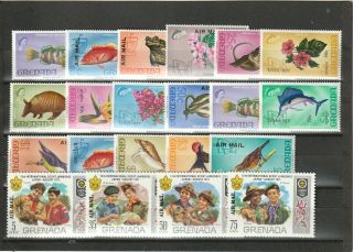 Grenada - 1972 Mnh Sg501 - 521 Fauna,  Flora & Scouts Ovpt Air Mail - Full Set 21v