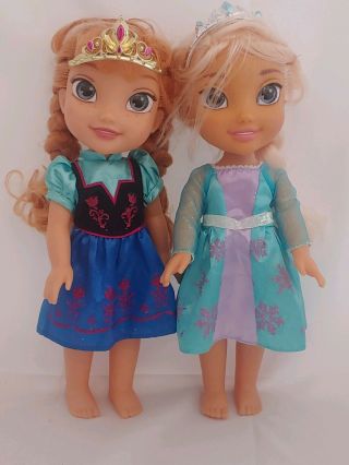 Jakks Pacific Disney Frozen Deluxe Toddler Elsa And Anna Doll Set