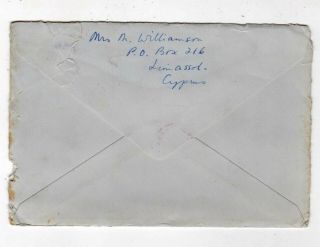 CYPRUS 1940 LIMASSOL TO PARIS COVER,  4p FRANKING,  PASSED CENSOR 7 IN RED 2