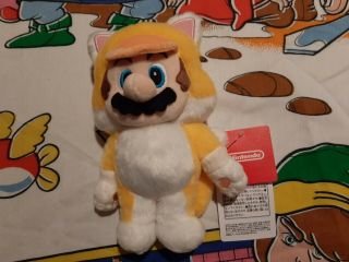 Rare Nintendo Tokyo Cat Mario Plush Toy Doll Official Japan Fuzzy