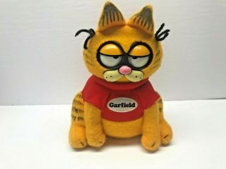 Vintage 1983 Grumpy Garfield Plush Talking Pull String Doll 9 Inch