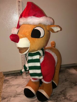 Jumbo Giant Rudolph The Red Nosed Reindeer Santa Claus Stuffed Animal Plush 22”