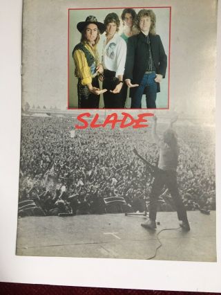 Vintage Slade Tour Book Till Deaf Do Us Part (rare)